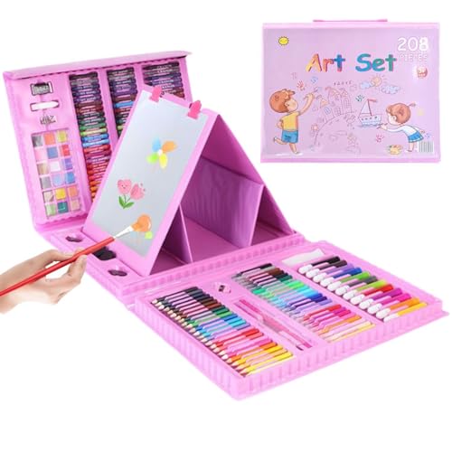 Lápices de colores para adultos con juego de pintura portátil y suministros de manualidades
