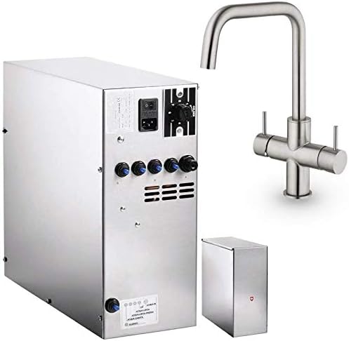 Under-sink drinking water system SPRUDELUX INOX without filter unit including 5-way fitting CUCINA ESTETICA. Professional soda maker for private households. Sparkling sparkling water