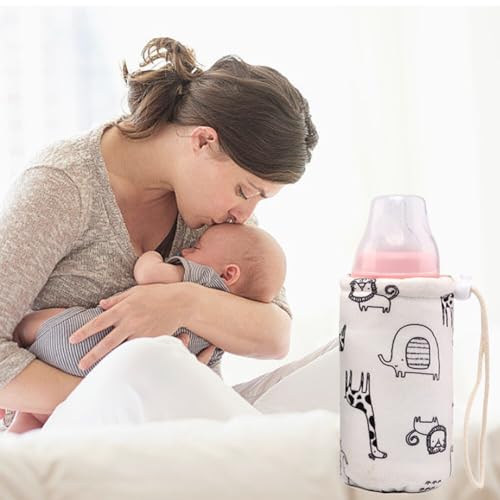 Eforcase 3PCS Portable Baby Bottle Warmer Insulation Cover, Baby Milk Bottle Cover Bottle Tote Bags Breastmilk Baby Bottle Bag Bottle Sleeve Bottle Cover for Car Travel - Thumbnail 7