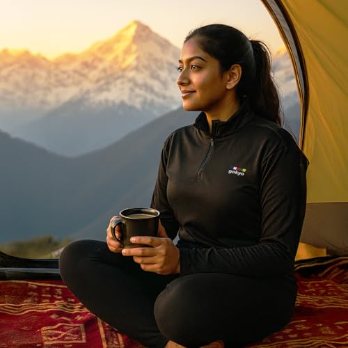 Image of GOKYO K2 Base Layer Thermals Top - Women Functionally Styled with high Spandex Dry fit in 270 GSM for Heat Retention