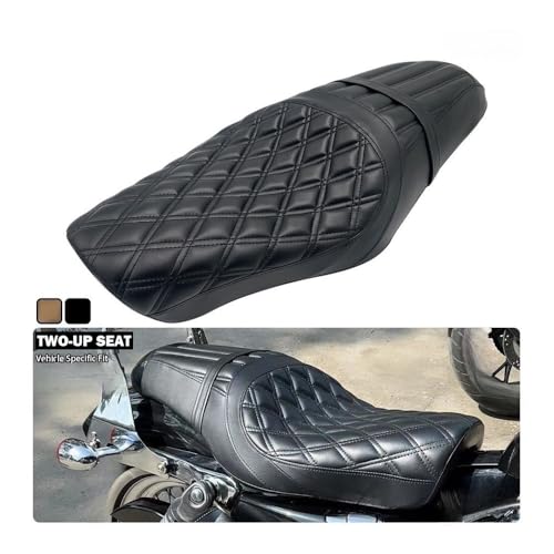Asiento doble de motocicleta para Sportster 1200 y Iron 883 con diseño ergonómico de conductor 2