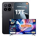 Xiaomi 17T Pro, Smartphone 12+256GB, Display Eye-Care 6,83" 144Hz, Batteria Silicio-carbonio da 7000mAh (typ), Teleobiettivo Leica 5x, 100W HyperCharge, Black, Garanzia 3 anni+Xiaomi TV A PRO 32