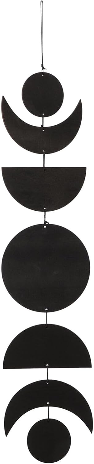 Alipis Moon Phase Wall Hanging Decor Wooden Slices Wall Art Vintage Moon Phase Decor for Home