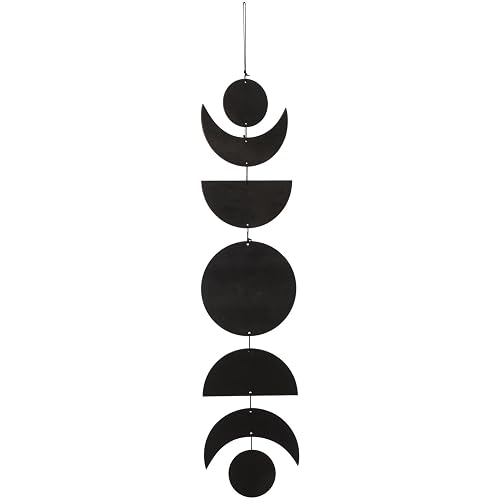 Alipis Moon Phase Wall Hanging Decor Wooden Slices Wall Art