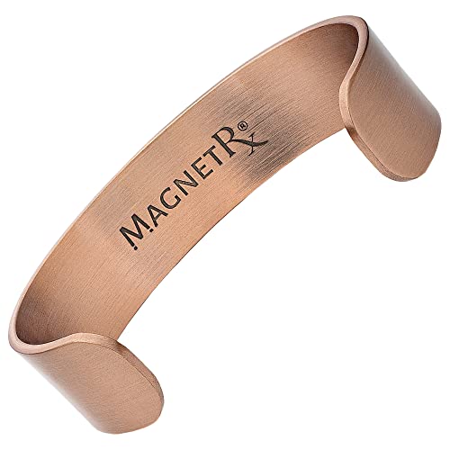 Magnetrx® Pure Copper Magnetic Bracelet - Magnetic Copper Bracelets - Adjustable Wide Copper Cuff Bracelet With 12 Magnets (Brushed Copper, M/L) #TOP7