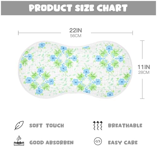 Burbuja Flower Piles Muslin Baby Burp Cloths, Soft & Absorbent Cotton Burping Rags for Newborn Boys & Girls, 2 Pack2