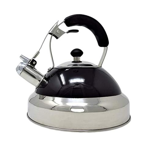 CookSpace 3.5 Litre Black Stainless Steel Induction Whistling Kettle Cover