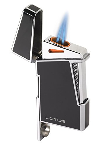 Encendedor Lotus Apollo con llama doble resistente al viento miniatura 2