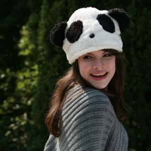Cute Panda Bear Hat Beanie Soft & Warm!