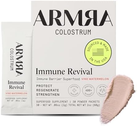 ARMRA Colostrum™ Powder | Vine Watermelon | Gut Health & Bloating | Skin & Hair | Immunity | Keto, Gluten & Fat-Free | 30 Servings