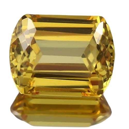Saphir jaune de Ceylan naturel pierre précieuse coussin pour fabrication bague et collier