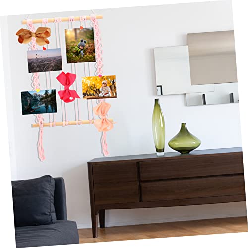 Support mural pour barrettes macramé idéal pour chambre de fille