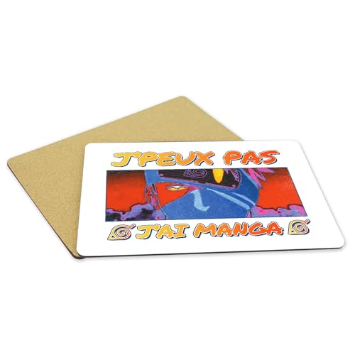 J'peux pas j'ai manga set de table dessous liège blanc x4 - 5