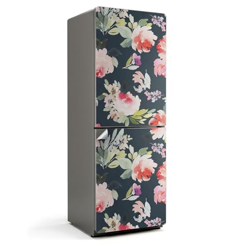Autocollant pour réfrigérateur couvrant entièrement 70x190 cm fleurs