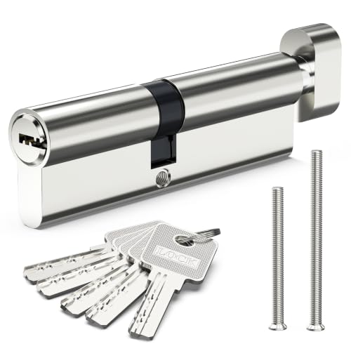 Image of Valorada 45/55T Euro Cylinder Door Lock (100mm), Thumb Turn Barrel Lock