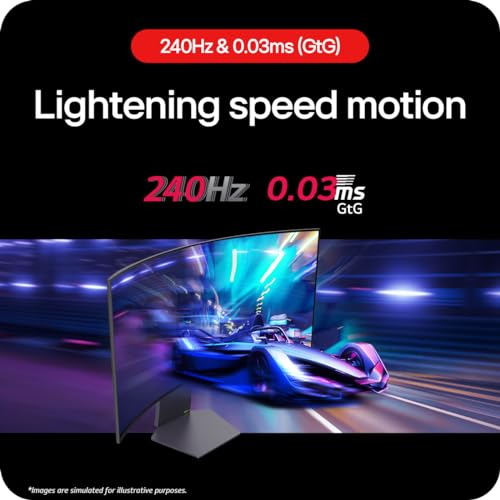 LG UltraGear Curved OLED Gaming Monitor 39GS95QE, 39 Inch, 1440p, 240Hz, 0.03ms Response Time, HDR 10, NVIDIA G-Sync & AMD FreeSync compatible, Smart Energy Saving, DisplayPort, HDMI LG UltraGear Curved OLED Gaming Monitor 39GS95QE, 39 Inch, 1440p, 240Hz, 0.03ms Response Time, HDR 10, NVIDIA G-Sync & AMD FreeSync compatible, Smart Energy Saving, DisplayPort, HDMI