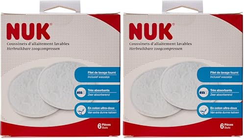Nuk Coussinets Lavables x 6 (Lot de 2)