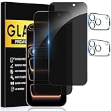 AVOAR 2+2 Pack Privacy Screen Protector for iPhone 17 Promax with Camera Lens Protector, 6.9 Inch Tempered Full Screen Glass Accessories, Anti-Spy, Bubble Free, Case Friendly
