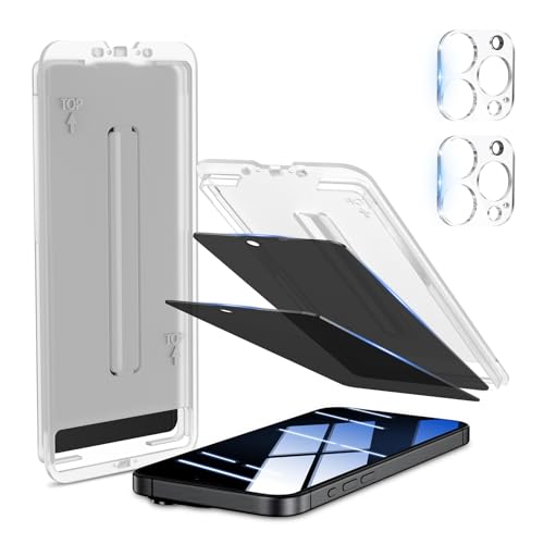Verre trempé iPhone 14 Pro premium incassable 9H et filtre anti-espion