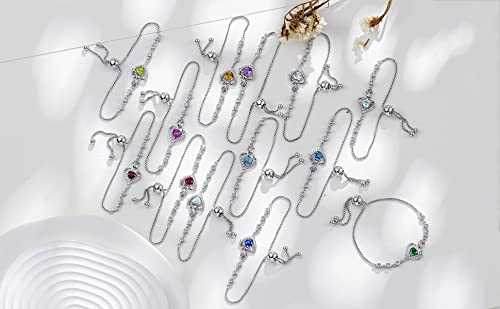 Agvana June Birthstone Jewelry Moonstone Bracelet For Women Sterling Silver Tennis Bracelet Rose Flower Heart Bolo Bracelets Anniversary Birthday Gifts For Women Girls Mom Wife Her #TOP4