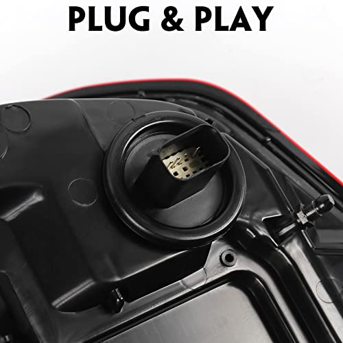 Fione: For Dodge Ram 1500 Tail Light Assembly 2019-2022 Led Type & Red Lens Chrome Interior Left Driver Side Rear Light 55112991Ac 55112991Ad Ch2800217 #TOP2