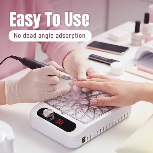 Extractor de polvo de uñas compacto y portátil miniatura 2