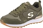 Skechers Women's Og 85 Gold'n Gurl Trainers, Olive Suede Nylon Mesh Rose Gold Trim, 7 UK