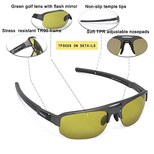 Image of maivnz Golf Sunglasses for Men Women, Golf Ball Finder Glasses, UV400 | HD color-enhancing golf lens, anti-glare, lightweight TR90 frame, adjustable nose pads, impact-resistant, gift-ready box