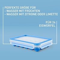 EMSA Clip & Close Frischhaltedose, Eiswürfelform, 22,6 x 16,5 x 4,9 cm, flexibler Boden, Aufbewahrungsbox, 100 Prozent dicht, spülmaschinen-, gefrier-, mikrowellenfest, Blau, Made in Germany, 514549 – Ansicht 3