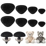 Cobee 40 Stück Sicherheitsnasen für Häkeltiere, 11/15/17/18mm Flocking Kunststoff Bärennasen Puppennasen mit Unterlegscheiben Für DIY Bastelprojekte