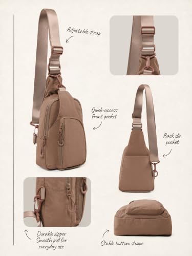 Image of ODODOS Sling Bag with Adjustable Straps Crossbody Chest Bag Lightweight Backpack for Casual Traveling Hiking