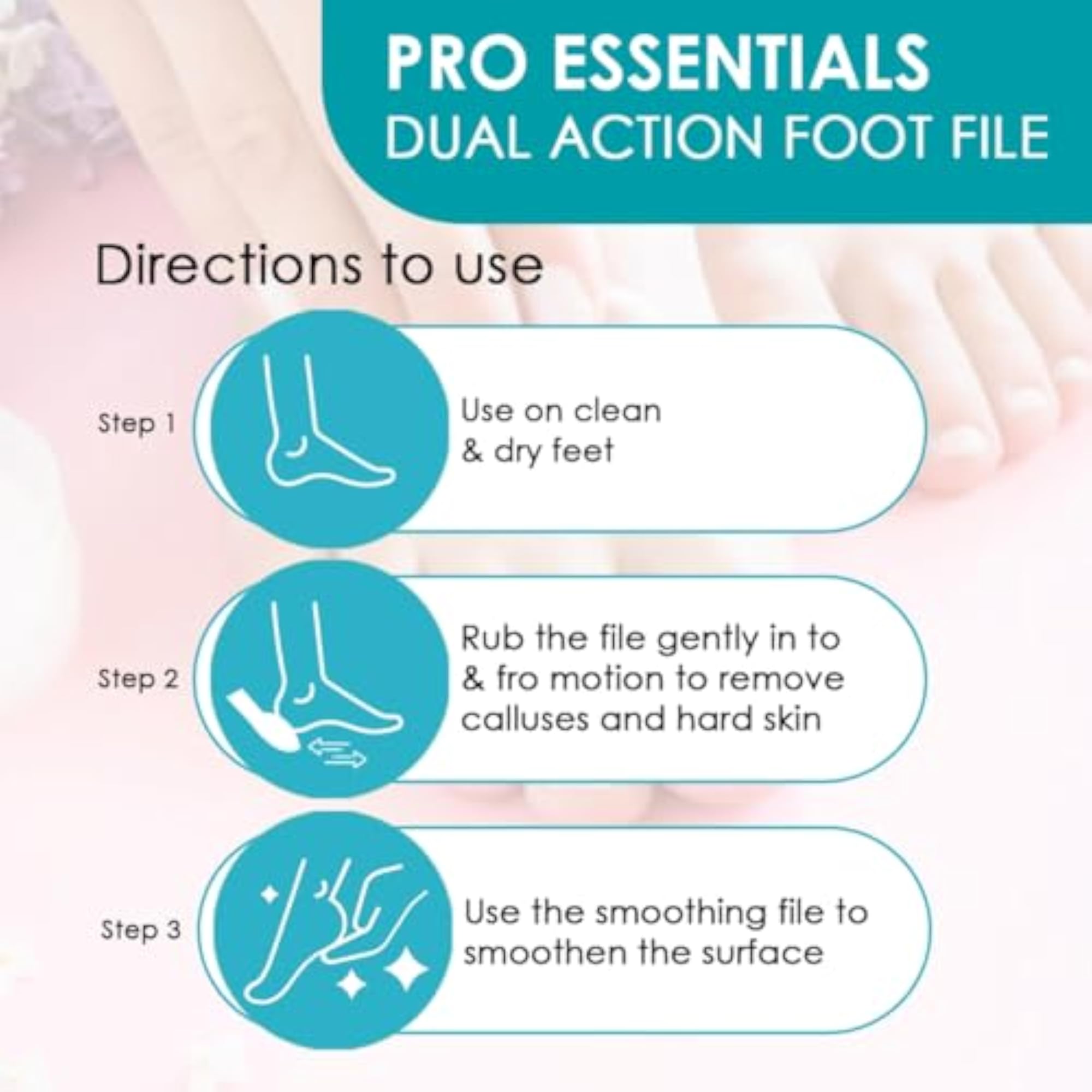 Dual Sided Foot Scrubber for Dead Skin Removal
