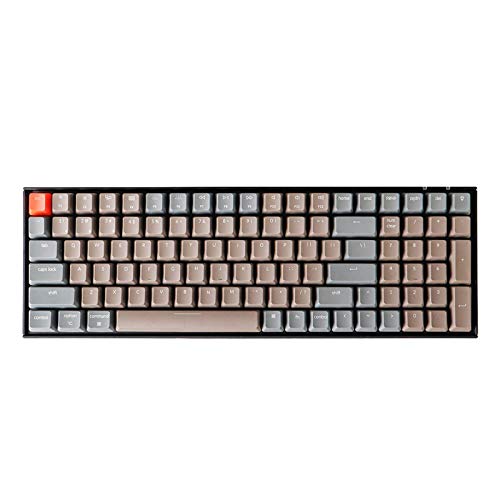 Keychron K4 RGB Bluetooth Mechanical Keyboard, Wired USB C Gaming Keyboard with Optical Red Switch N-Key Rollover, Compact 100 Keys Computer Keyboard for Mac Windows PC Gamer - Version 2
