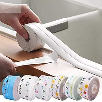 VHOI (2-Pcs) Kitchen Sink Platform Sticker Bathroom Corner Wall Sealing Strip Waterproof Tape Self-Adhesive Kitchen Caulk Basin Decorative Trim Wall Toilet Sealant(3.2 CM x 3.8 M)(Multi Print) (2) (B0BVRH2311) Amazon Price History, Amazon Price Tracker