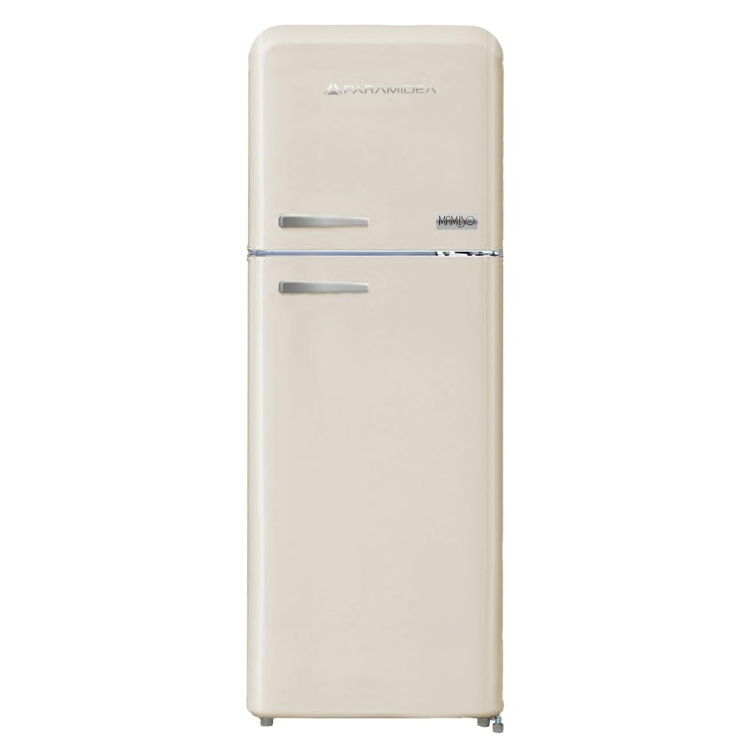 PYRAMIDEA Frigorifero Vintage Colorato Crema Doppia Porta Ventilato 240 L Lordi (206 L Netti) MAMBO2402C