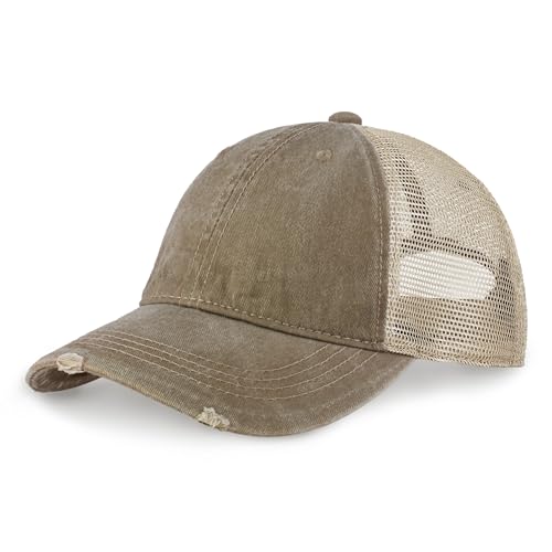 Image of ChoKoLids Vintage Distressed Trucker Hat Adjustable Back Unisex Headwear