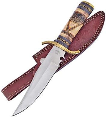 Frost Cutlery CW-633BRB Snowbird Bowie Fixed Blade Knife W/ Leather Sheath