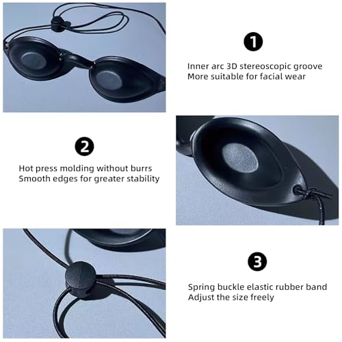 HFMYGS Solarium Brille, Rotlicht Brille, Schutzbrille Rotlichtlampe, Uv Schutzbrille, Augenschutz Infrarot Led, Verstellbar, Geeignet für SchöNheitsbehandlungen und BräUnungsschutz Im Freien
