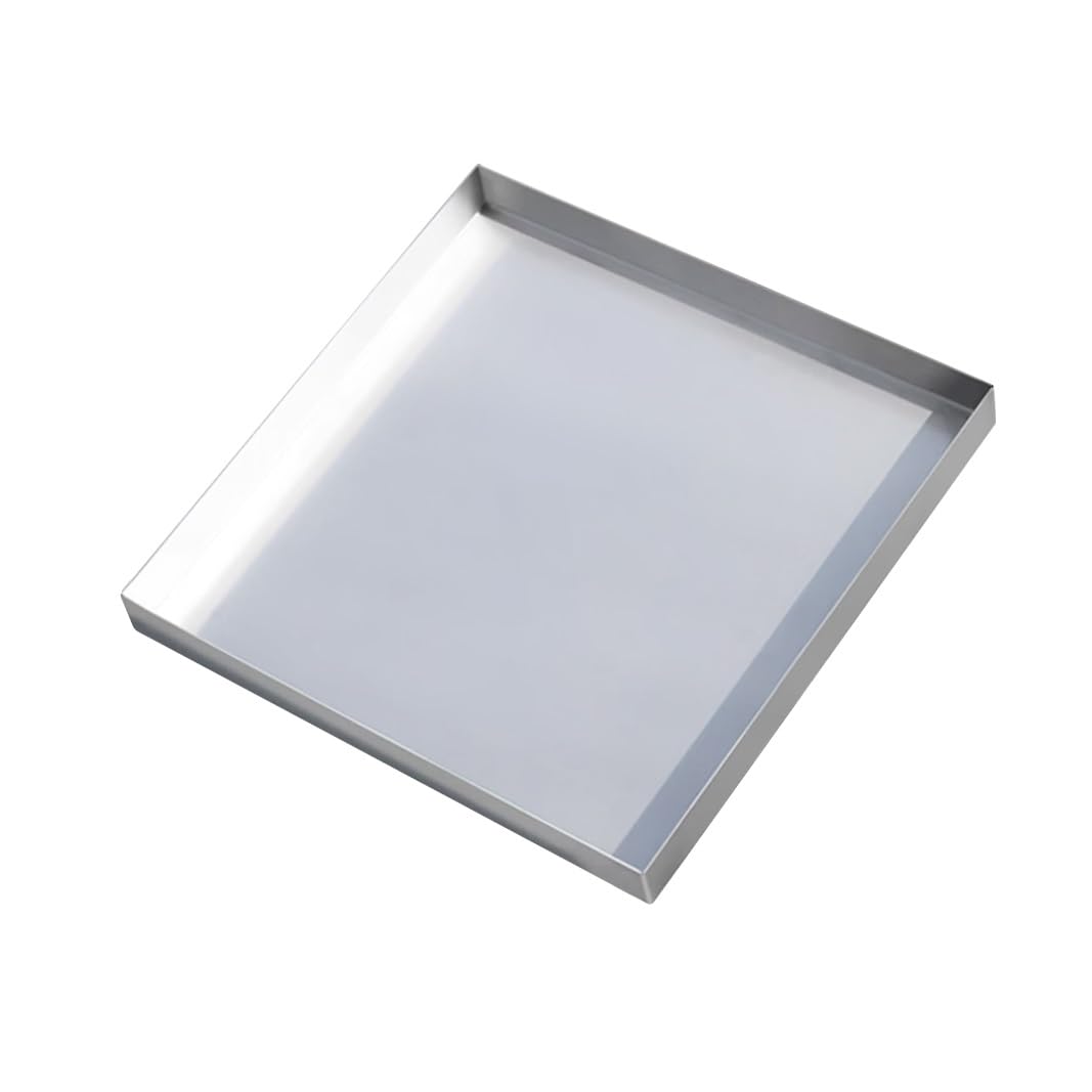 Bandeja de Goteo para Aire Acondicionado, Acero Inoxidable 304, 5 cm de Altura, para Lavadora, para protección del Suelo, sin Puerto de Drenaje