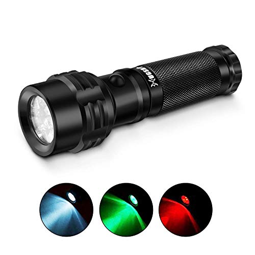BESTSUN Red Green White Tactical Flashlight LED Tri-Color Road Signal Flashlight 3 Colors