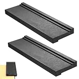 2 Stück Schlagholz Laminat, Schlagholz Vinylboden Werkzeug mit 3 Verschiedenen Kanten, Schwarz Universal Bodenbelag Klopfblock Werkzeuge, zum Verlegen von Laminat Parkett oder Kork
