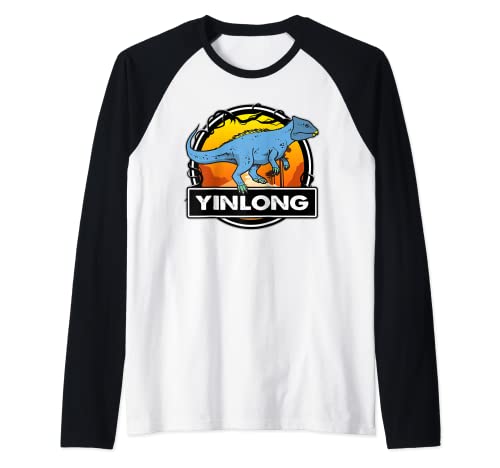 Yinlong Dinosaur Prehistoric Dinosaurs Lover Camiseta Manga Raglan