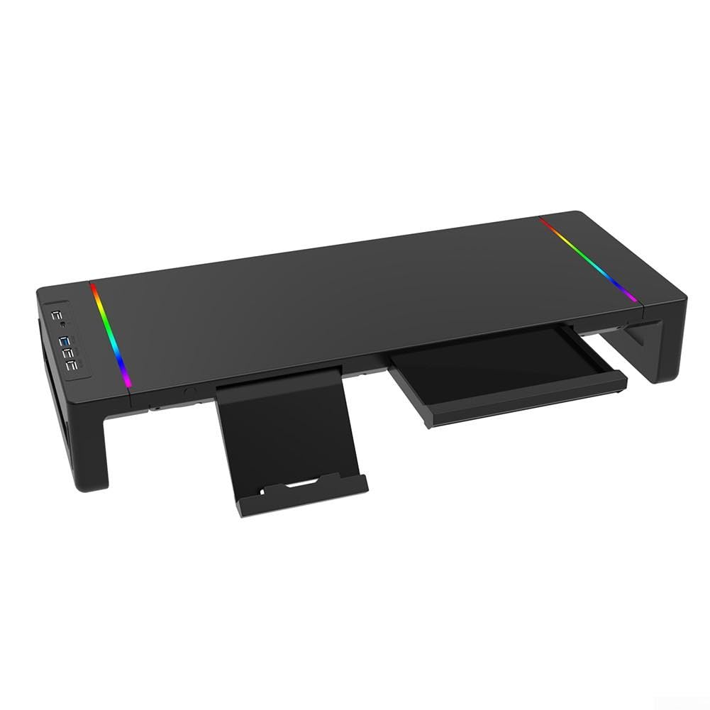 Socle Moniteur ABS pour robuste pour Bureau 43cm Socle Moniteur(Black)