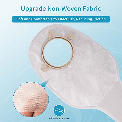 21Pcs Ostomy Bags, Ostomy Supplies,Two Piece Drainable Ostomy Pouch For Ileostomy Stoma Care, Cut-To-Fit (15Pcs Bags+6Pcs Stoma Barrier) #TOP3