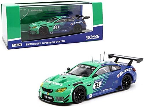 M6 GT3#33 P. Dumbreck/M. Seefried/A. Imperatori/S. Dusseldorp Falken Tire Nurburgring 24 Hours (2017) 1/64 Diecast Model Car by Tarmac Works T64-020-17NUR33