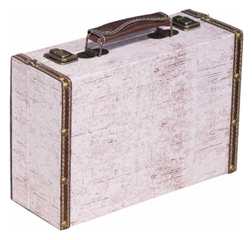 Valise vintage et decorative en bois pour le rangement cosmétique de la maison