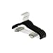 UniwareÂ® Flocked Suede Hanger with Pants Hanger (Set of 12, Black)