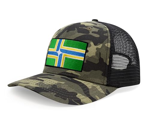 Image of International Tie City Hat for Men and Women, Adjustable Snapback Trucker Baseball Cap with Embroidered Patch
