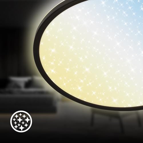 Panneau LED noir BRILONER 37,5cm dimmable avec télécommande pour salon - 4