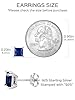 Clou d'Oreilles pour Femme - Boucle d’oreilles Puces en Argent 925 avec Cristaux Saphir Bleu Pierre Carré Diamètre 6 mm Brillante Bijoux Cadeaux d'Anniversaire pour Femmes Filles Elle #3